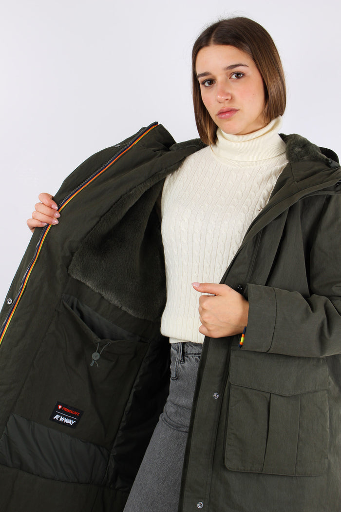 Parka Interno Pelliccia Green Blackish-6