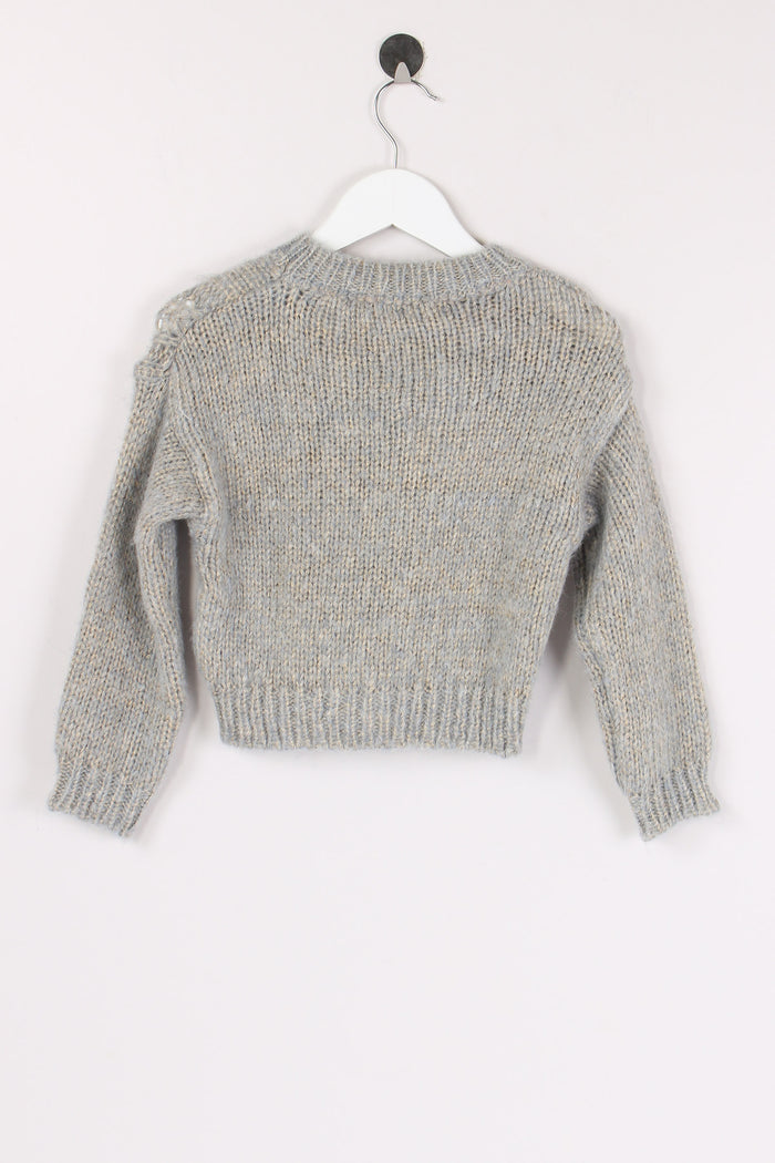 Pullover Treccia Azzurro-3
