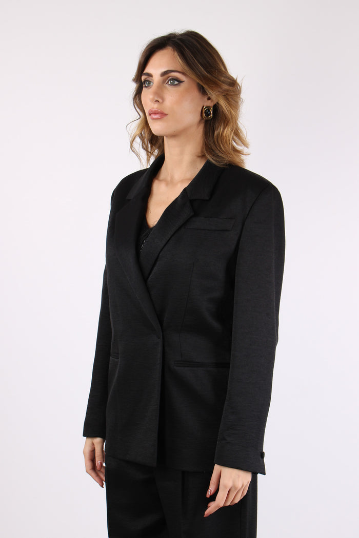 Giacca Doppiopetto Shiny Black-6
