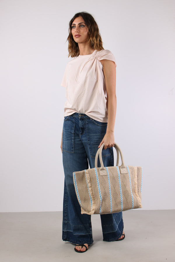 Lateral T-shirt Arriccio Spall Silver Peony