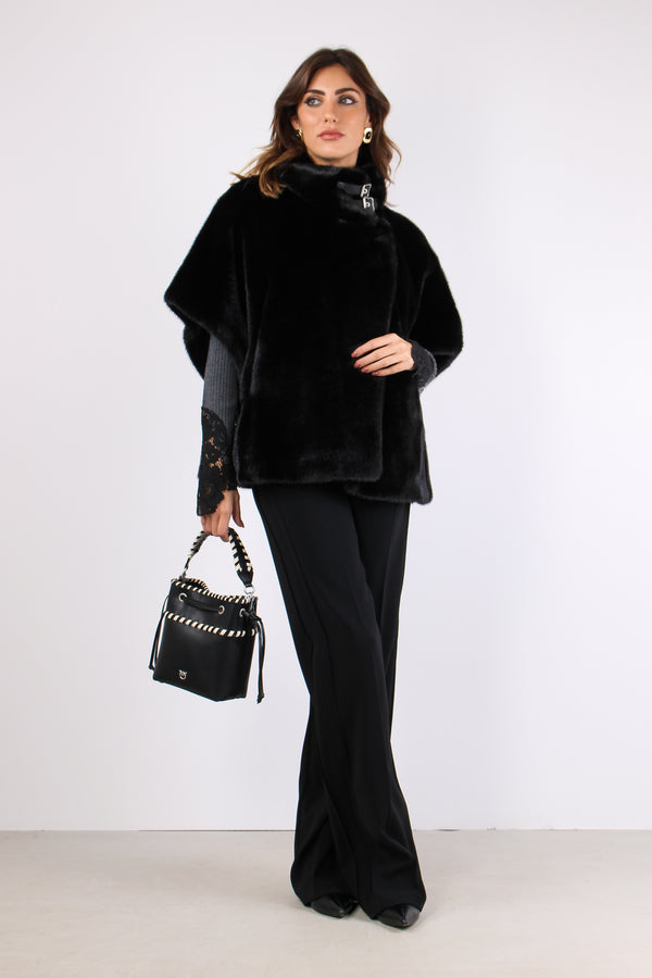 Rufa Pantalone Crepe Nero Limousine