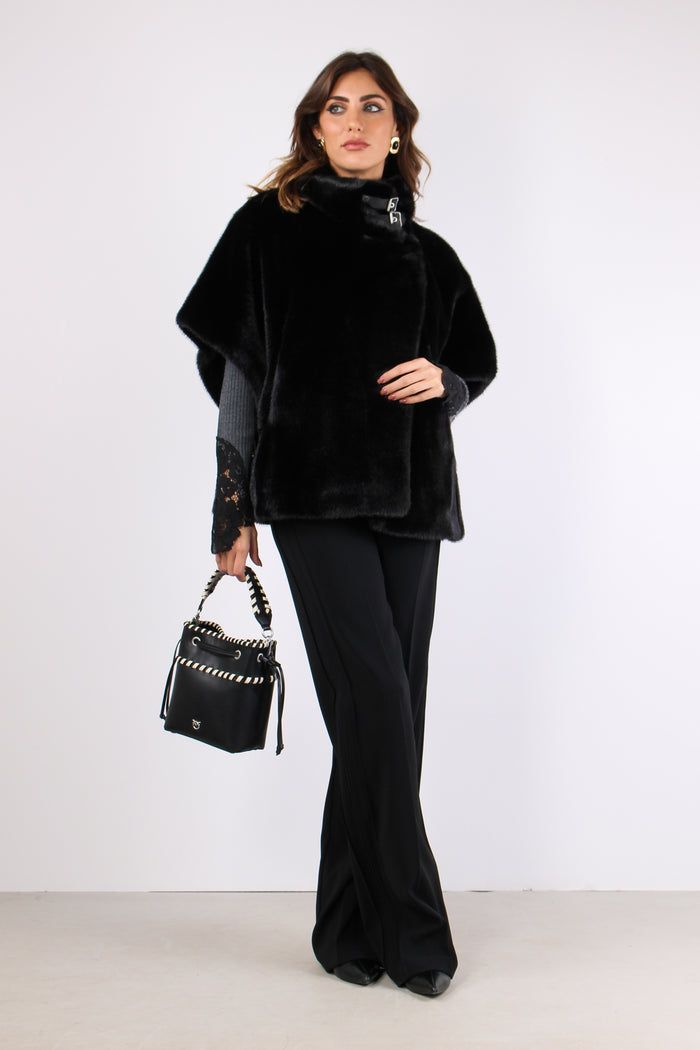 Rufa Pantalone Crepe Nero Limousine