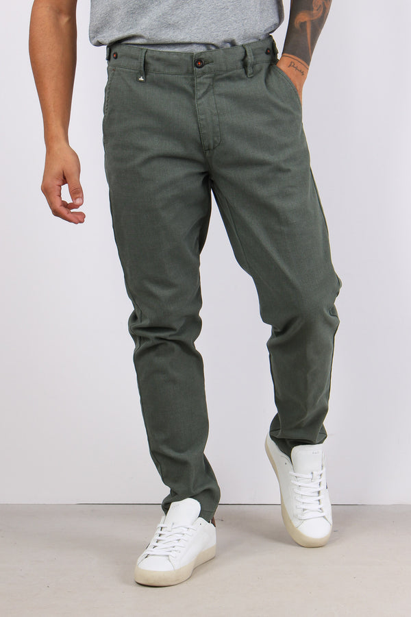 Pantalone Chino Riprese Latera Menta-2