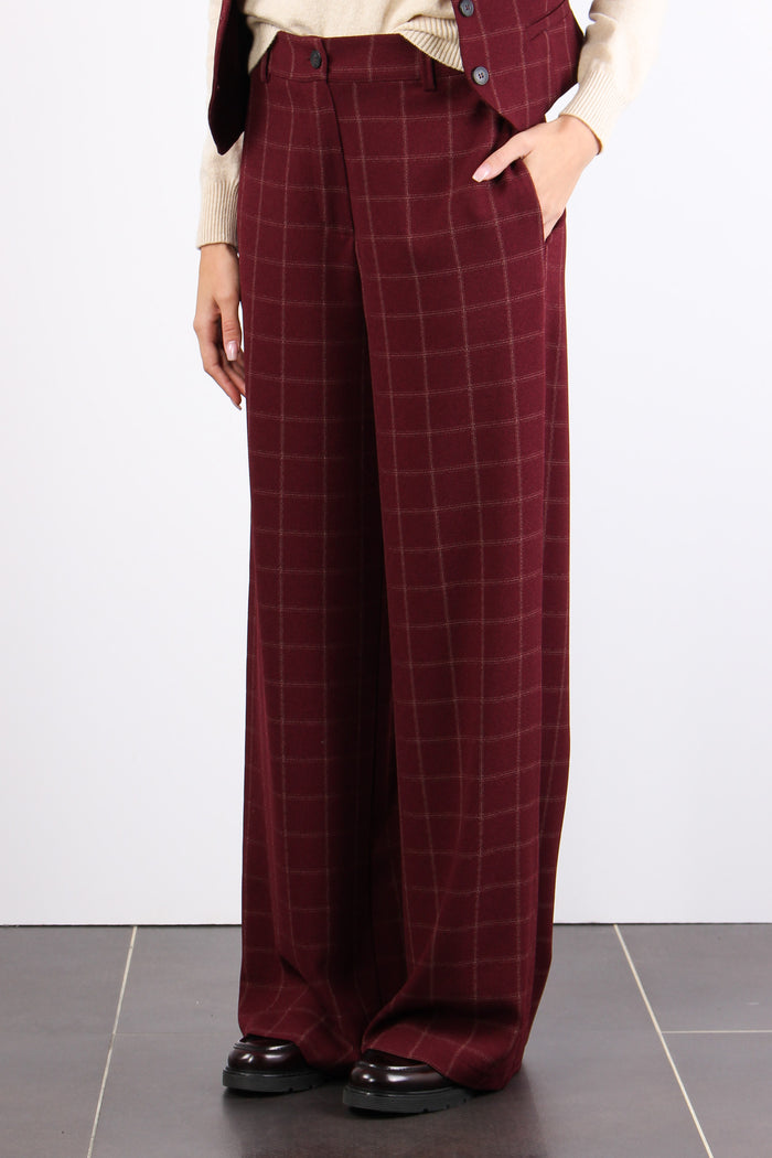 Pantalone Palazzo Quadro Bordeaux-3