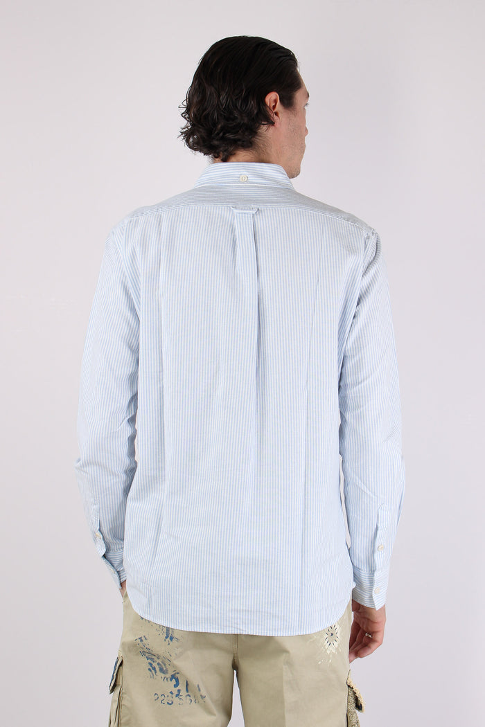 Camicia Oxford Riga Ricami Cielo-5