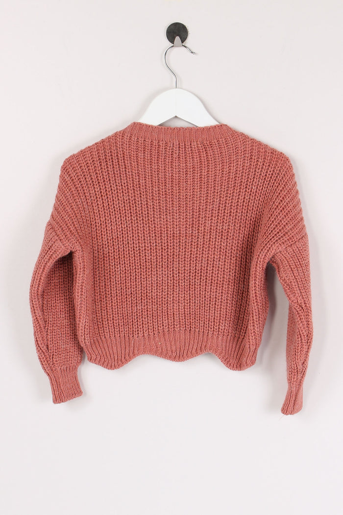 Pullover Coste Ricamo Rosa-3