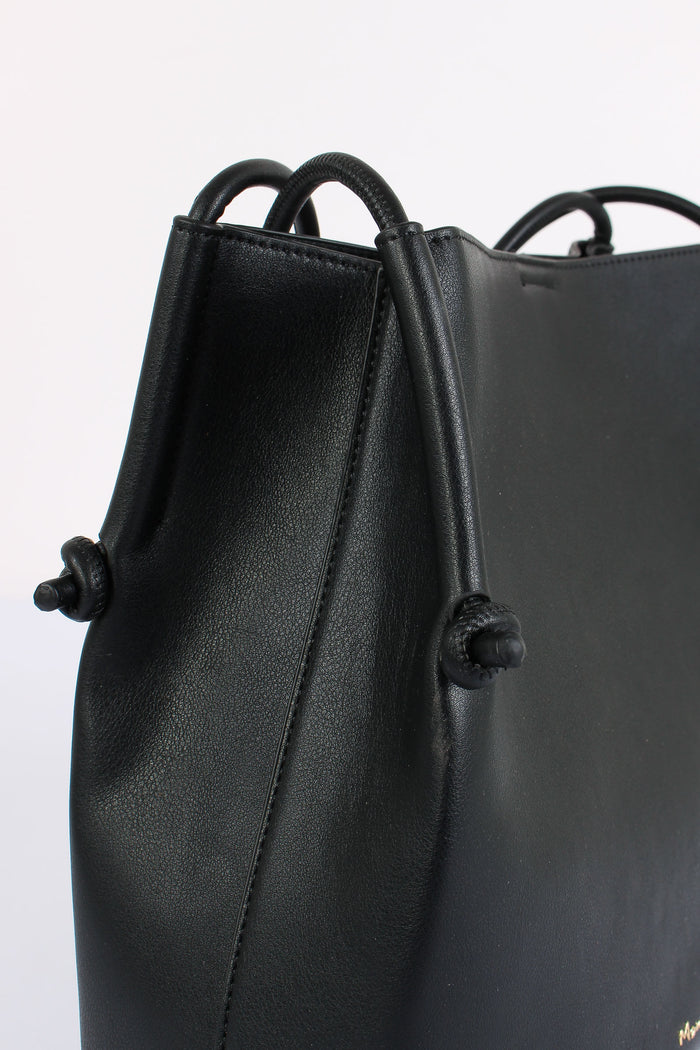 Tote Bag Manici Sottili Nero-10