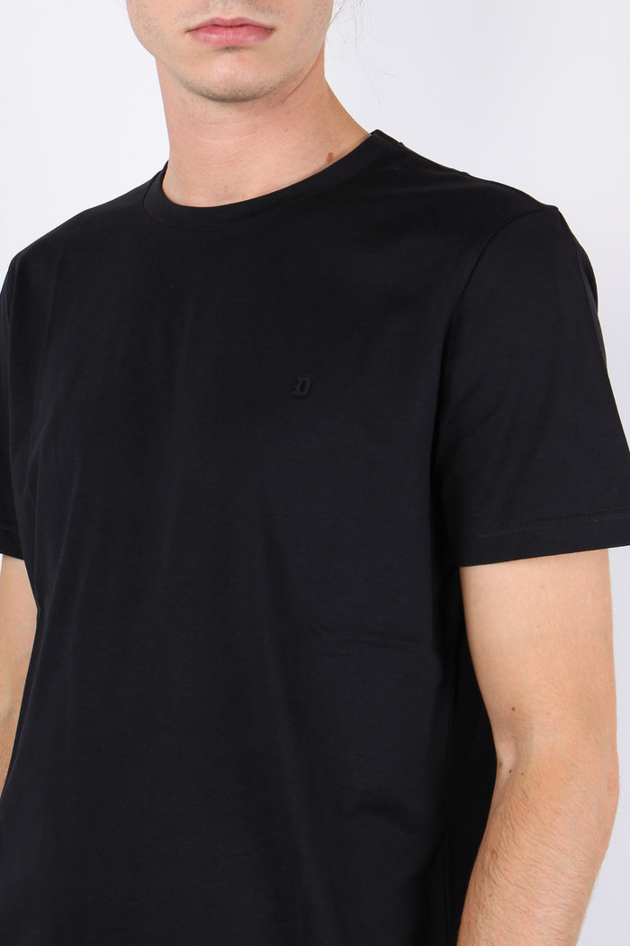 T-shirt Logo Gommato Nero-6