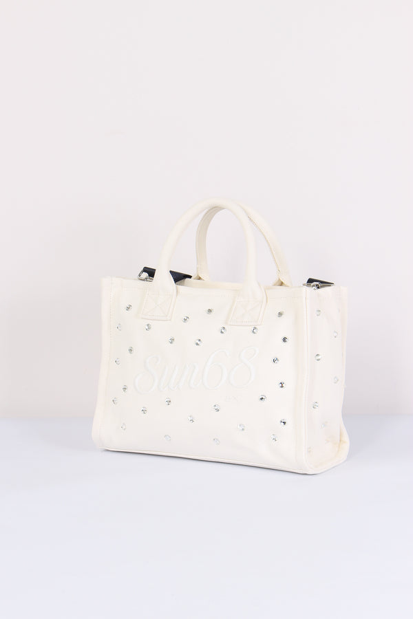 Shopping Media Canvas Strass Bianco-2