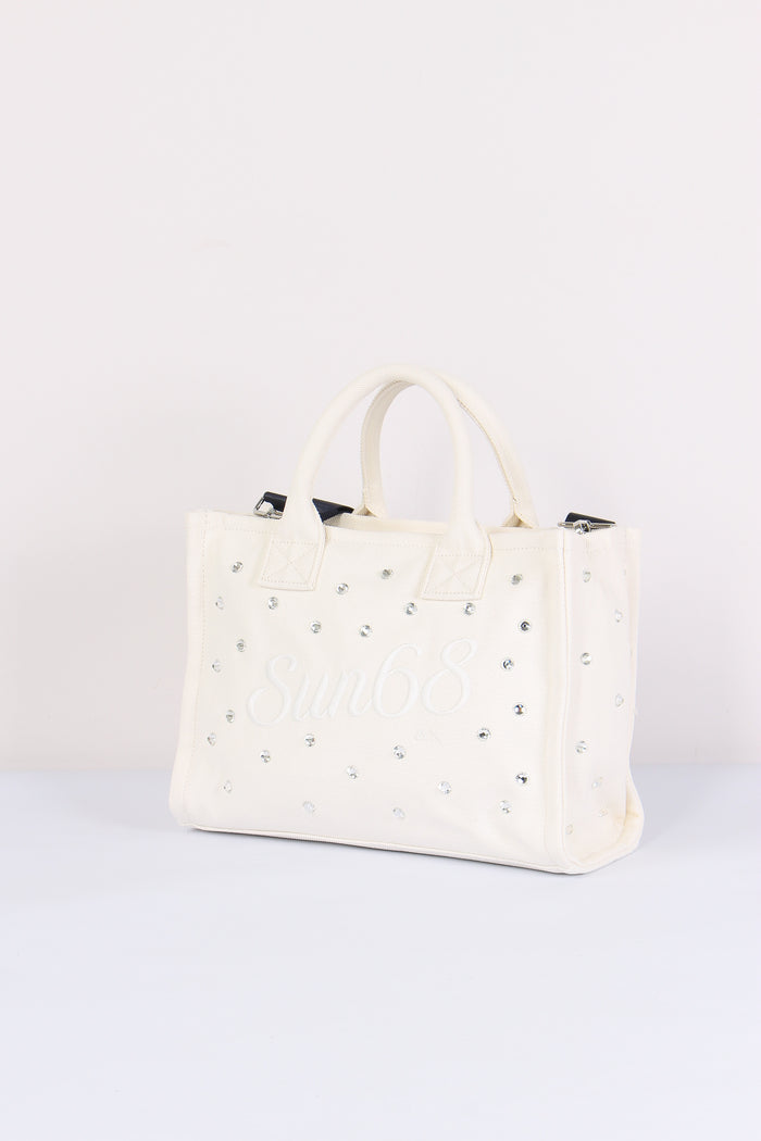Shopping Media Canvas Strass Bianco-2