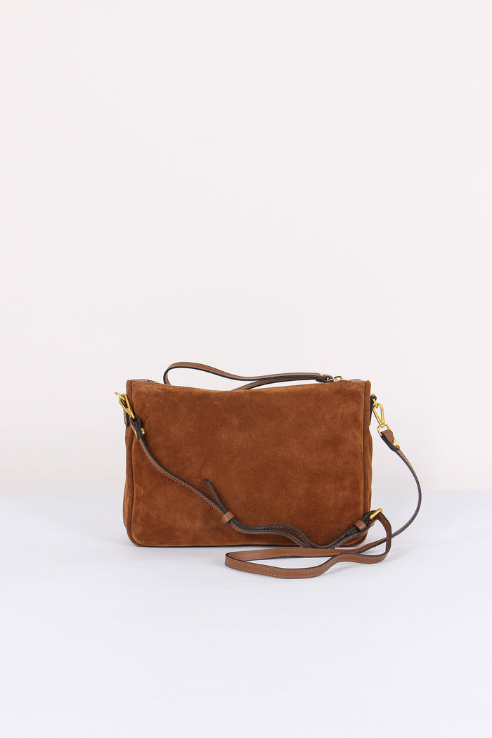 Nora Pouch Pochette Suede Cognac-3