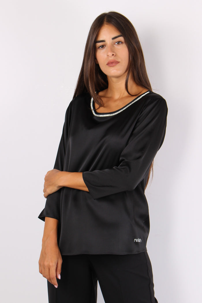 Fui Casacca Fluida Strass Black-6