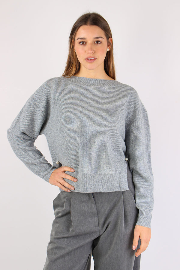 Maglia Manica Lunga Grey Melange-2