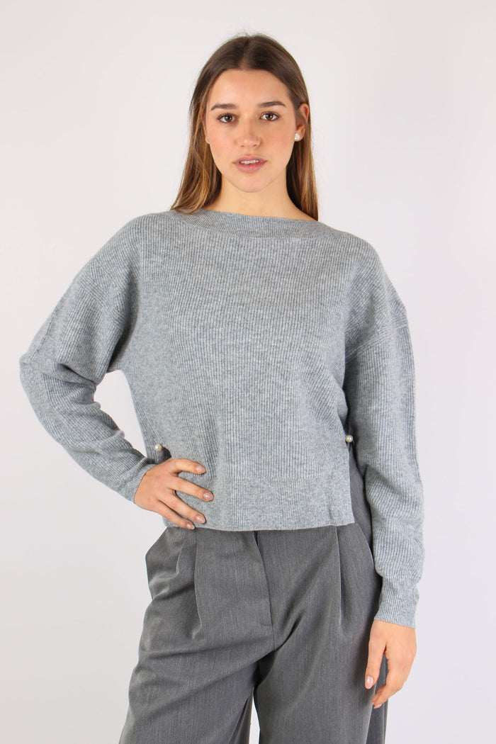 Maglia Manica Lunga Grey Melange-2