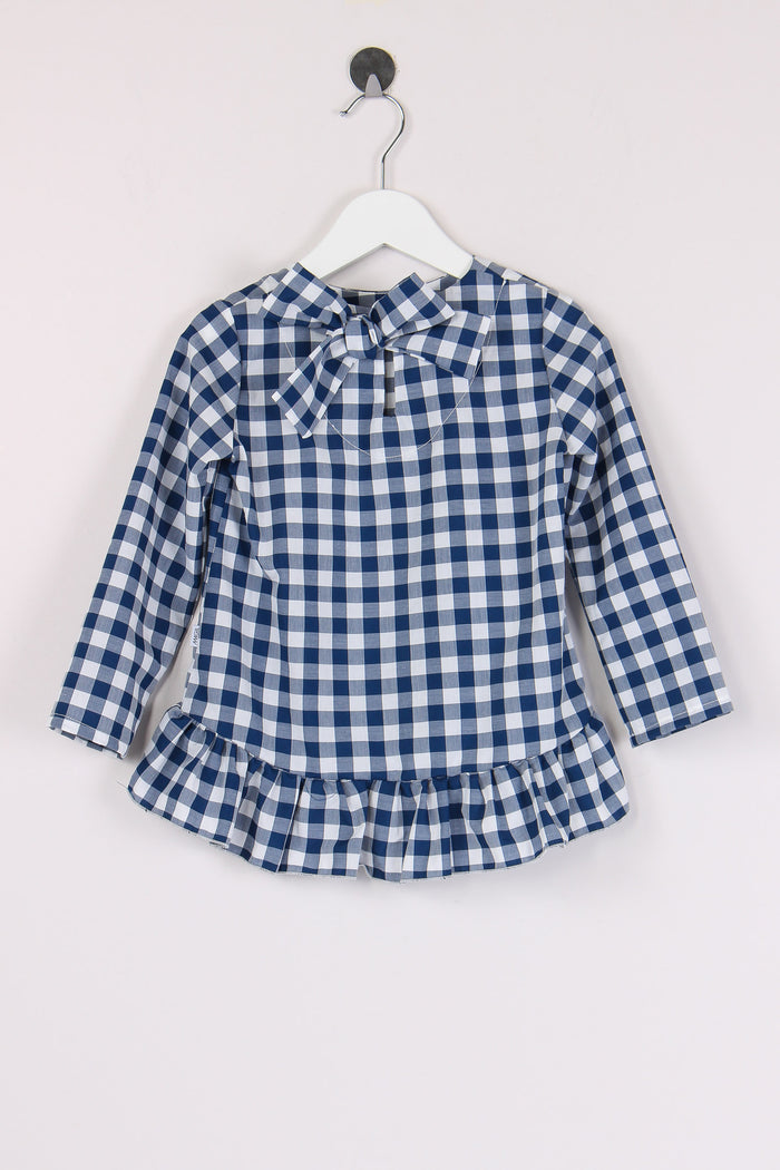Camicia Over Vichy Blu-2