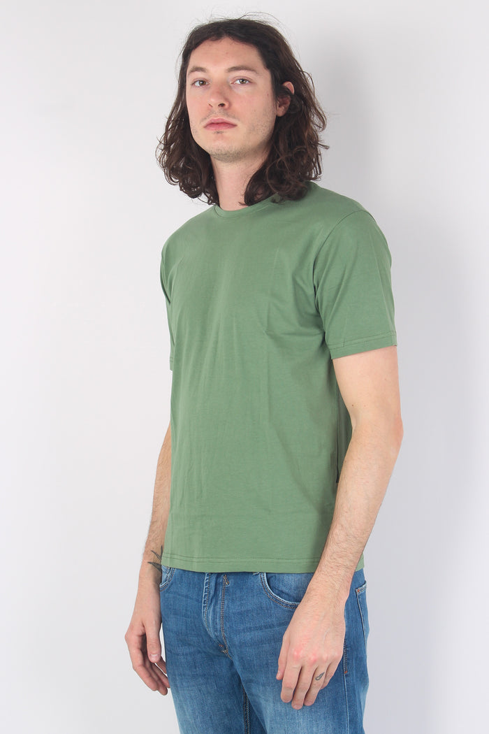 T-shirt Basica Girocollo Green-5