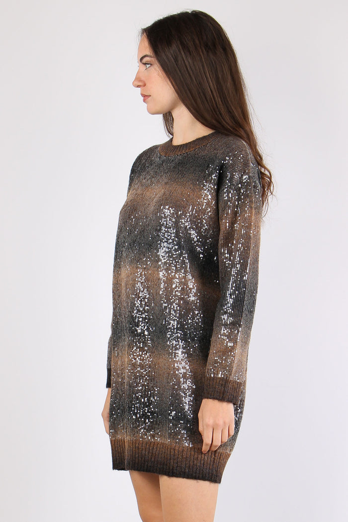 Abito Riga Paillettes Brown Shaded-6