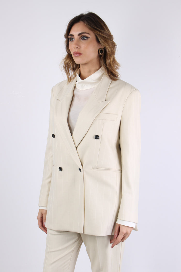 Giacca Gessata Ivory-3