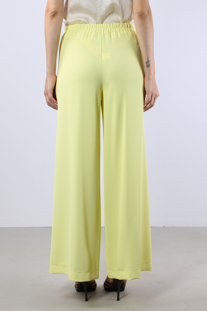 Pantalone Palazzo Fluido Giallo-5