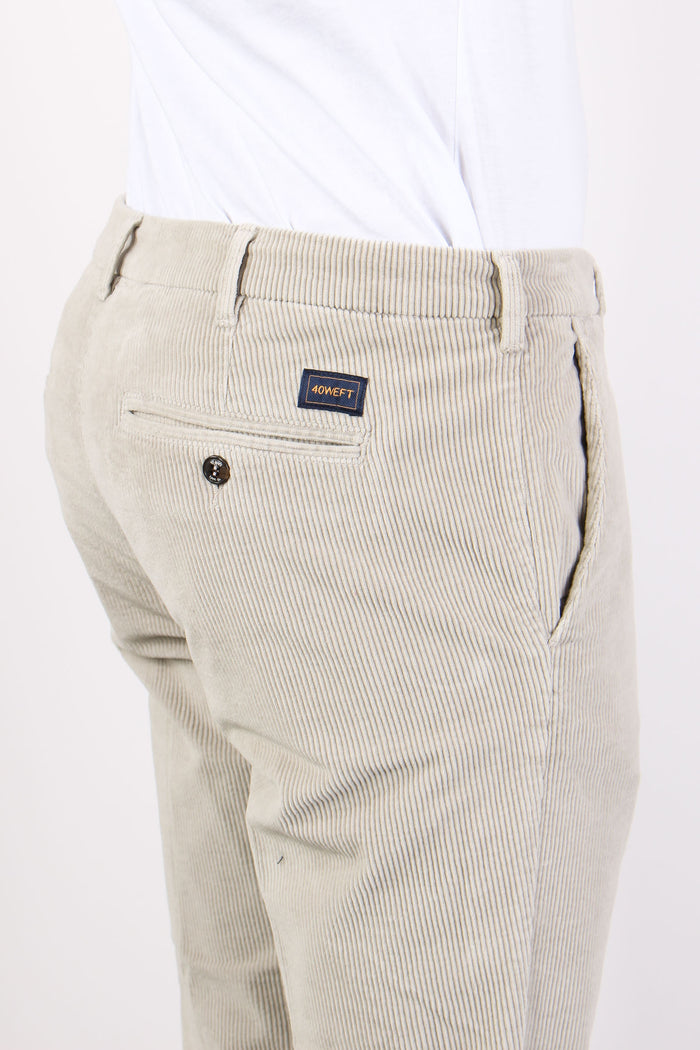 Pantalone Chino Velluto Grigio Perla-6