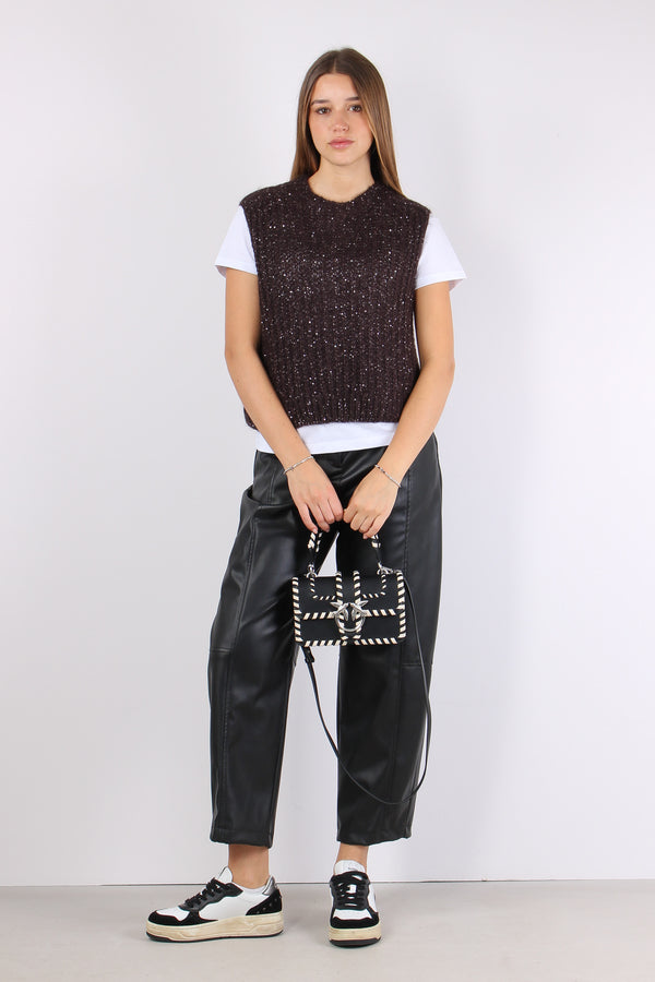 Gilet Mohair Paillettes Moro