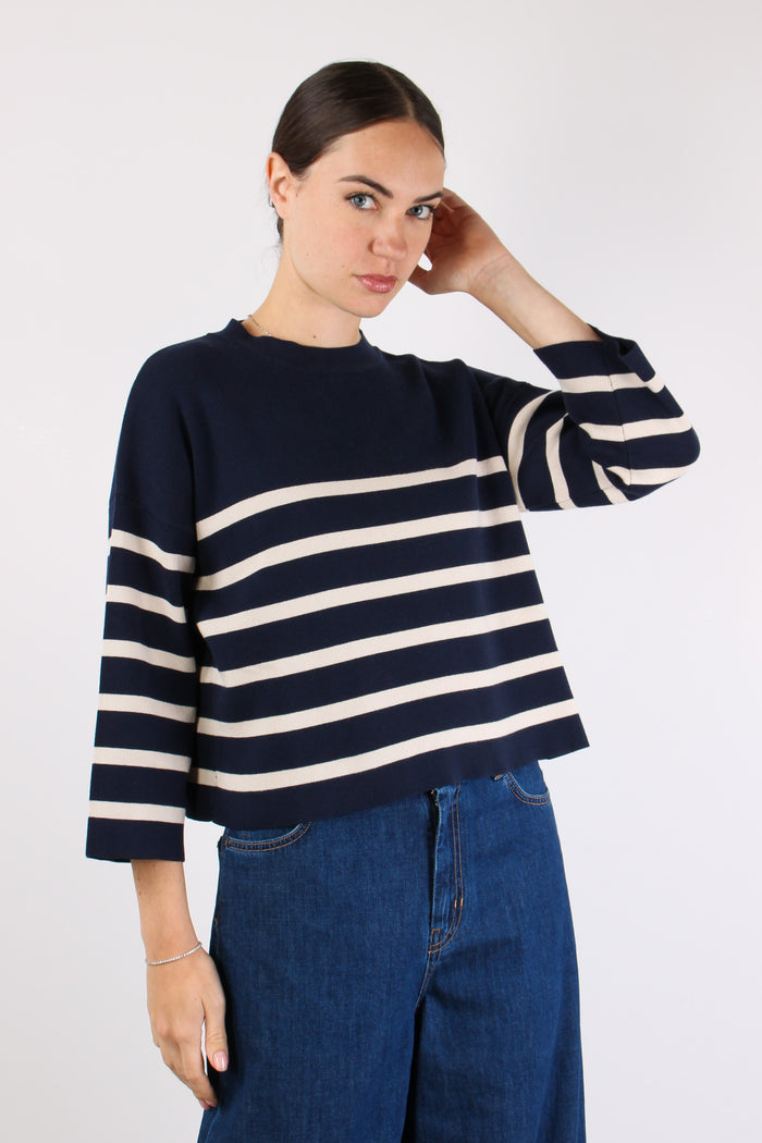 Pinide Maglia Cotone Riga Riga Mariniere-3