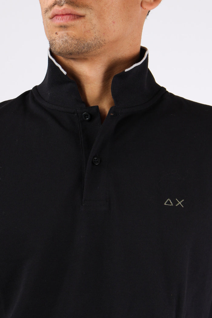 Polo Ml Profilo Collo Nero-7