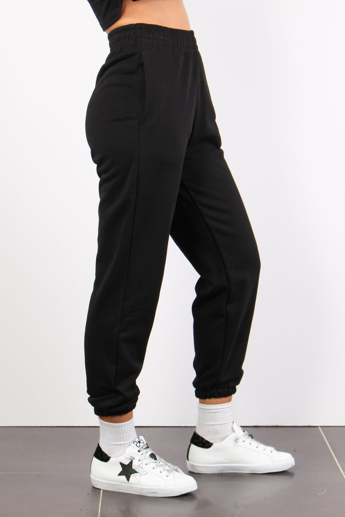 Pantalone Logo Gamba Nero-4