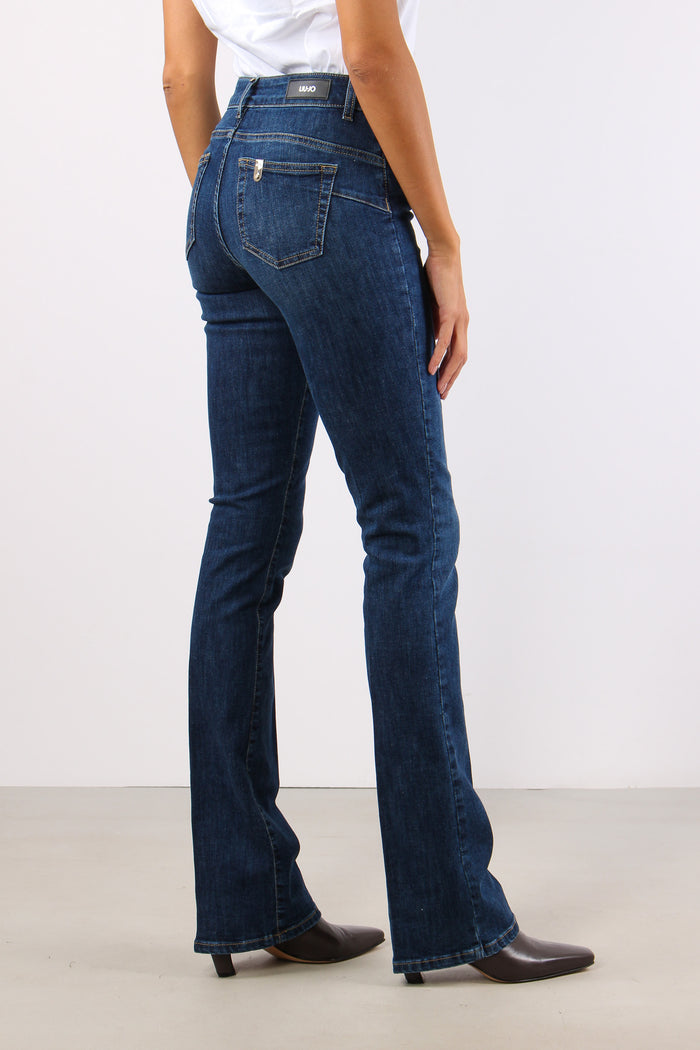 Denim Bottone Gioiello Denim Scuro-7