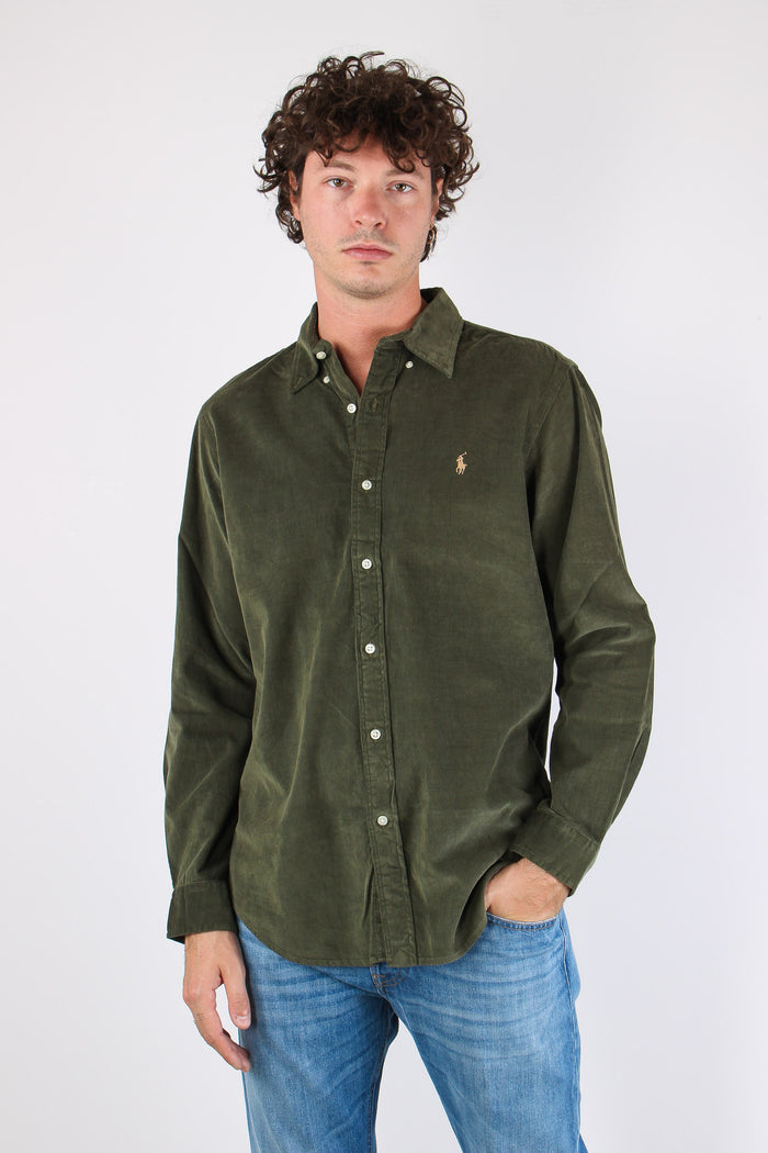 Camicia Velluto Campany Olive-2