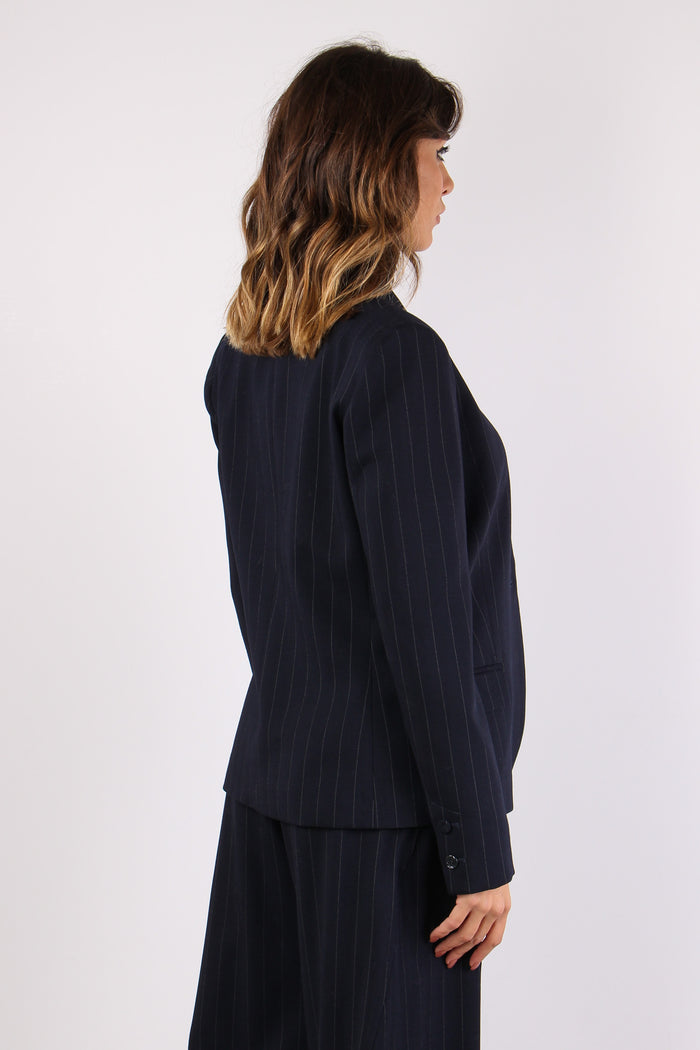 Kebab Giacca Sfiancata Gessata Blu/bianco-6