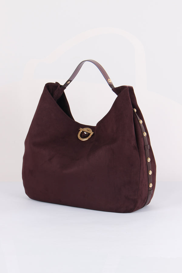 Hobo Ecocamoscio Borchie Red Amburgine-2