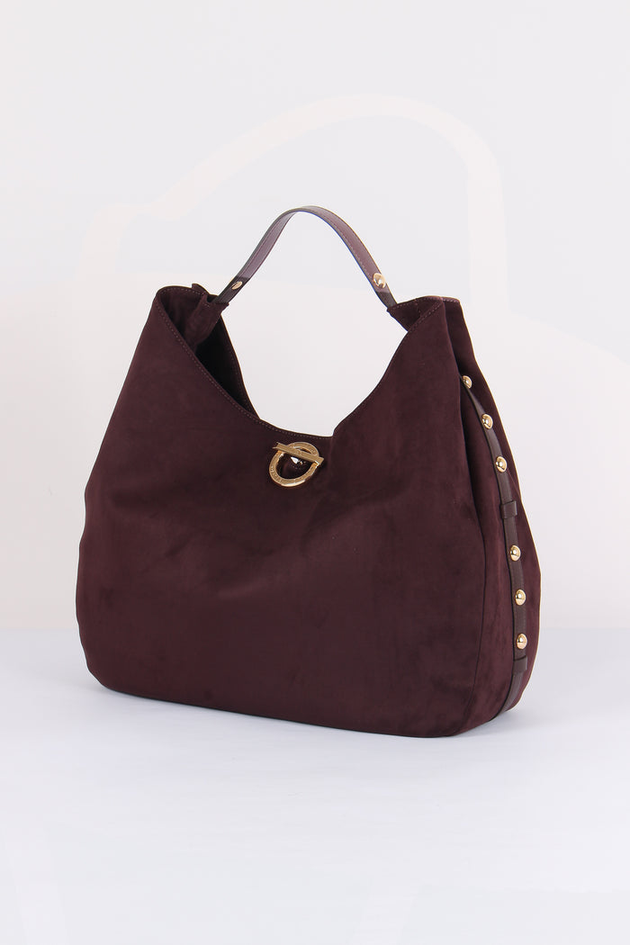 Hobo Ecocamoscio Borchie Red Amburgine-2