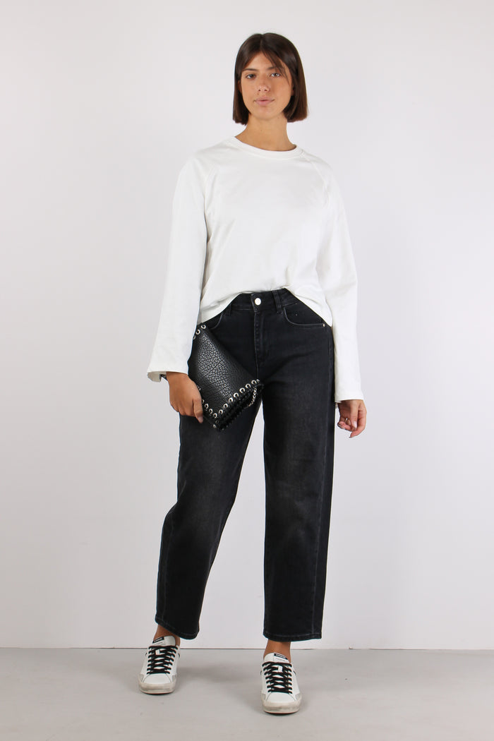 Denim Cropped Stretch Denim Nero-3