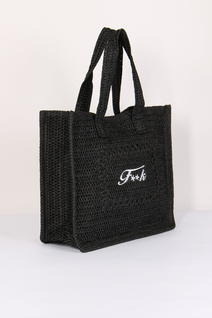 Borsa Rafia Nero-5