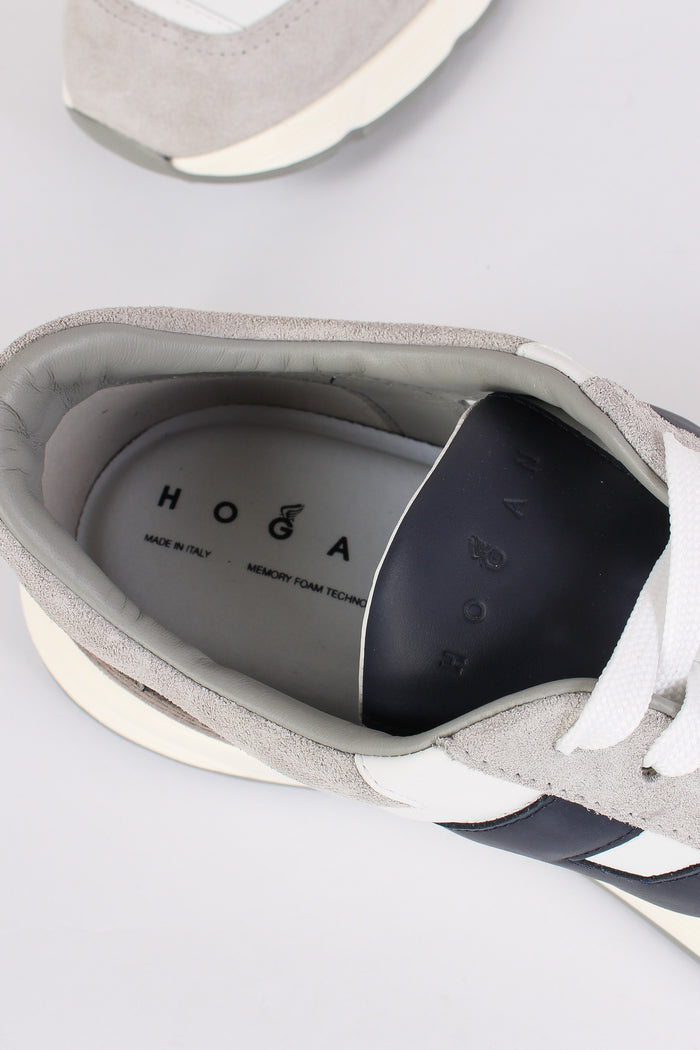 Sneaker Hyperlight Camoscio Grigio/bianco-7