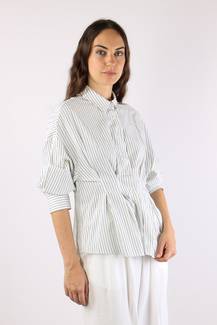 Camicia Riga M/l Arriccio Vita Bianco/nero-7