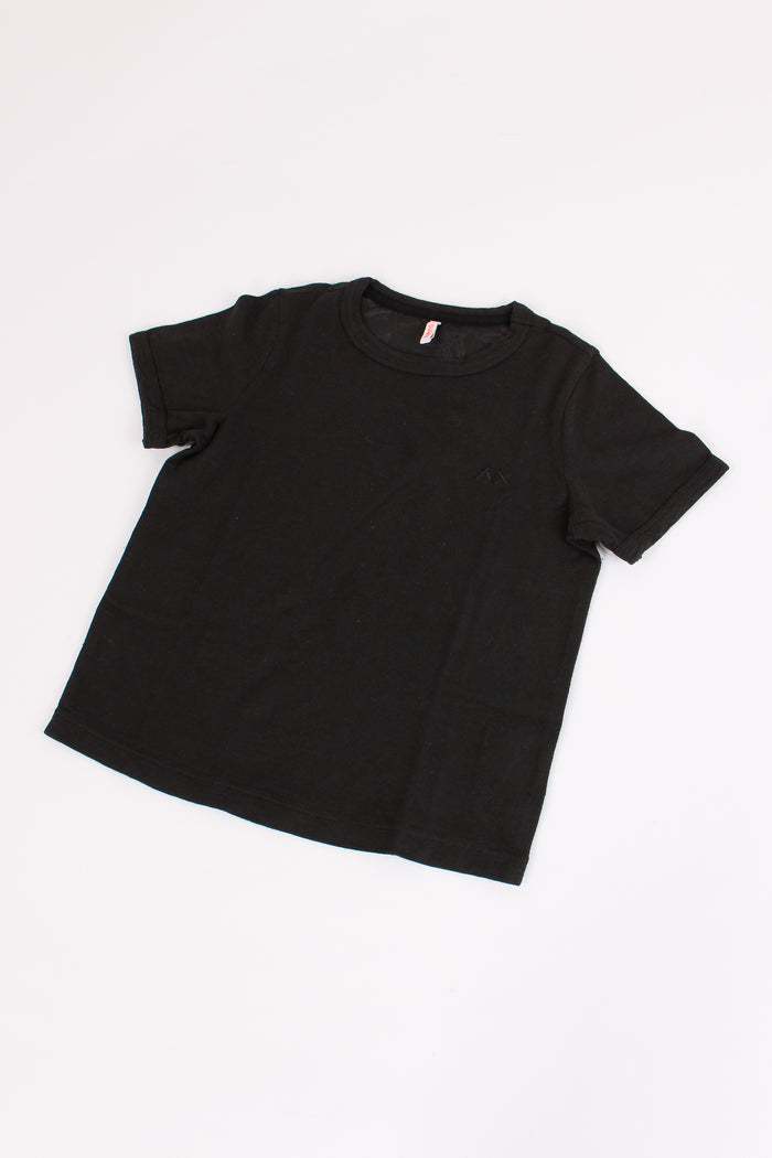 T-shirt Cotone Fiammato Nero-3