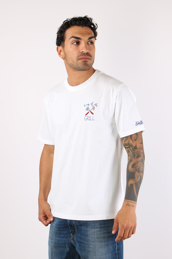 T-shirt Scritta Ricami King-3