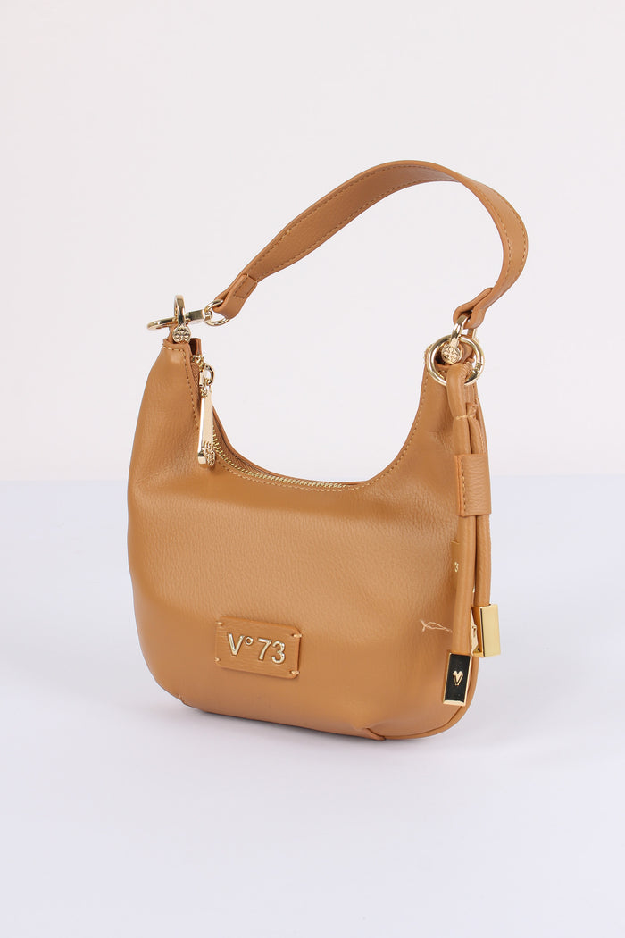 Amber Mezzaluna Small Ciondolo Oro Camel-4