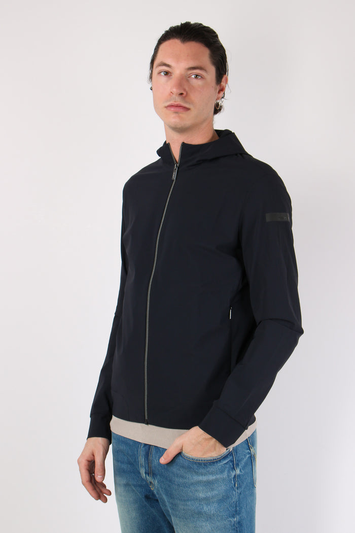 Giubbotto Lycra Cappuccio Blue-5