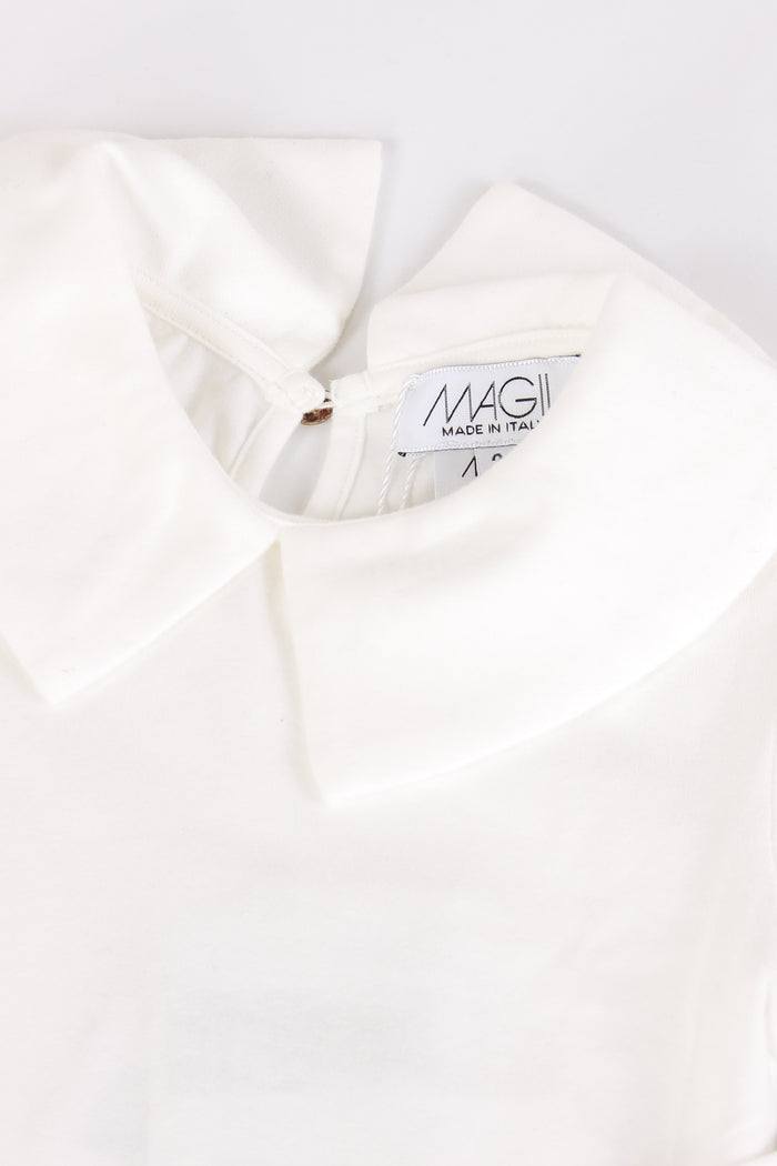 T-shirt Colletto Caldo Cotone Latte-4