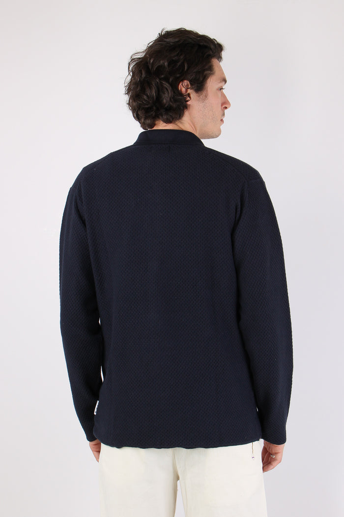 Cardigan In Maglia Navy-5