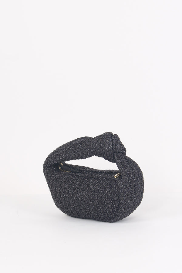 Mezzaluna Rafia Crochet Nero-2
