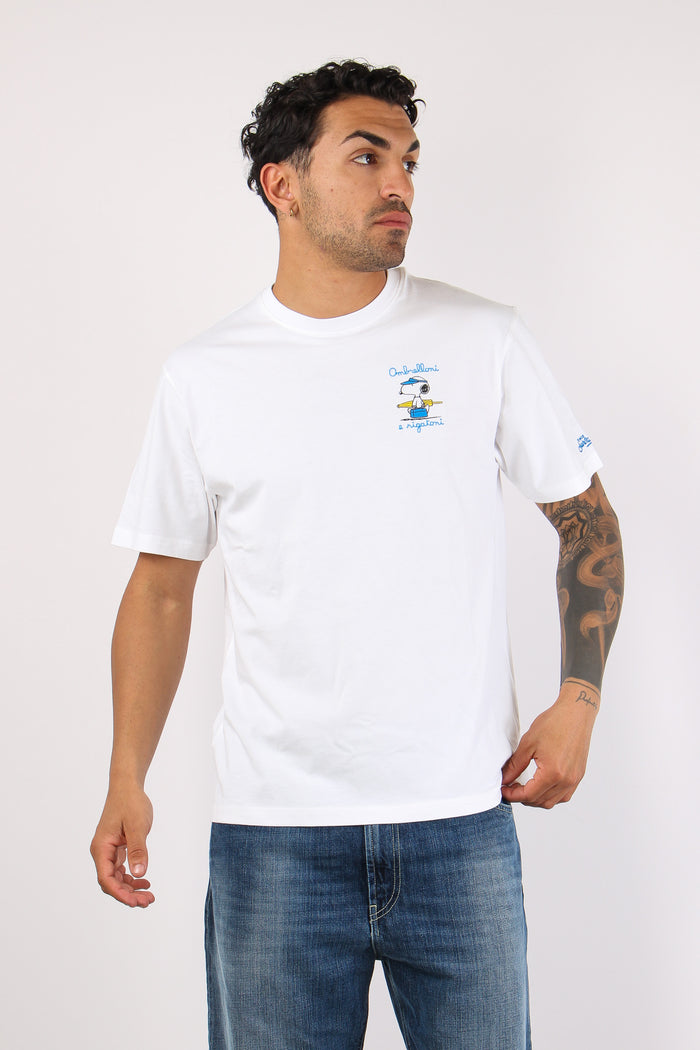 T-shirt Scritta Ricami Snoopy-2