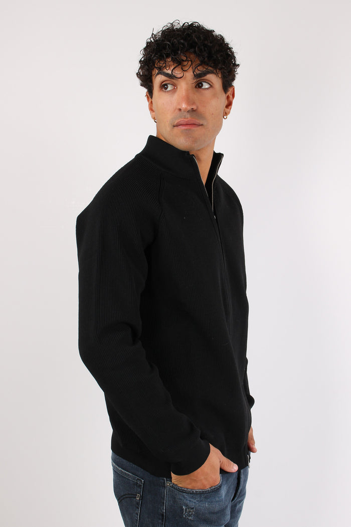 Maglia Full Zip Tricotech Black-4