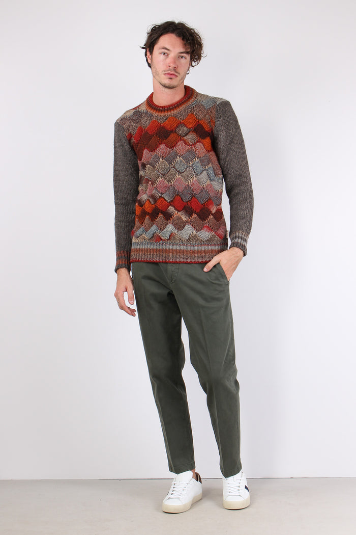 Maglia Effetto Missoni Ruggine-5