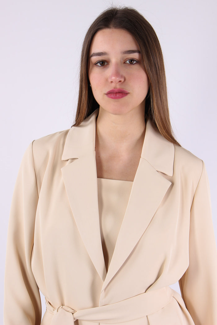 Giacca Fluida Crema-8