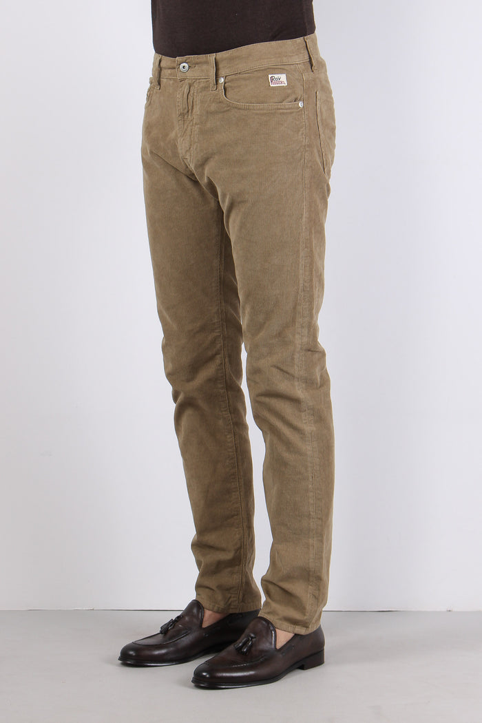 Pantalone Velluto Millerighe Beige-3