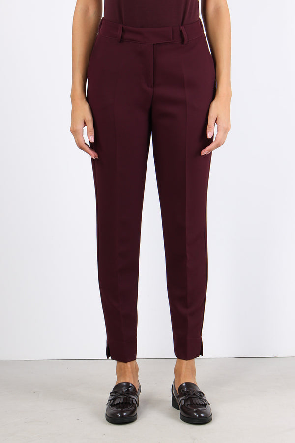 Pantalone Sigaretta Fluido Bordeaux-2